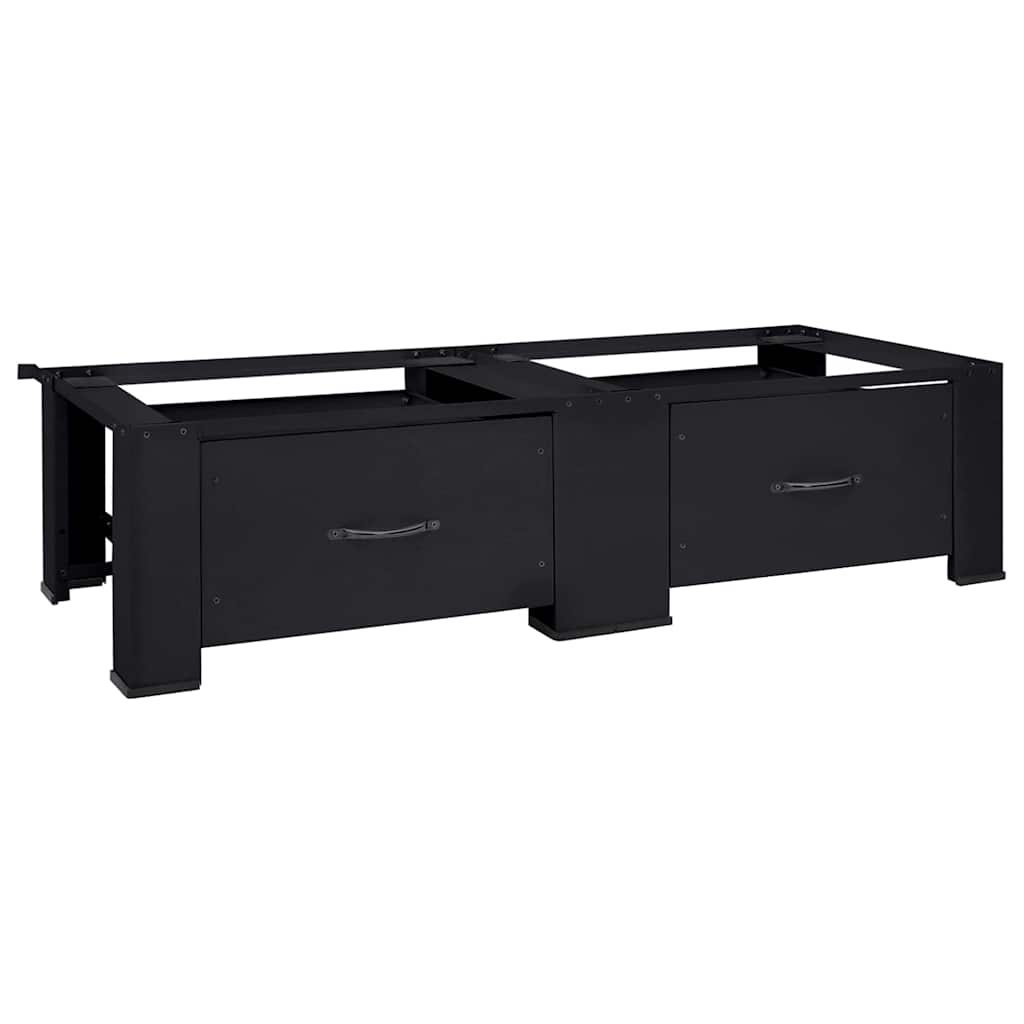 Podstawka na Pralkę 2 pcs Czarny 127 x 54,5 x 32,5 cm Stal vidaXL