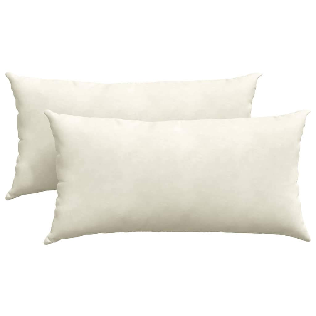 Poduszki na sofę 2 pcs Kremowy 80 x 40 cm Tkanina sztruksowa