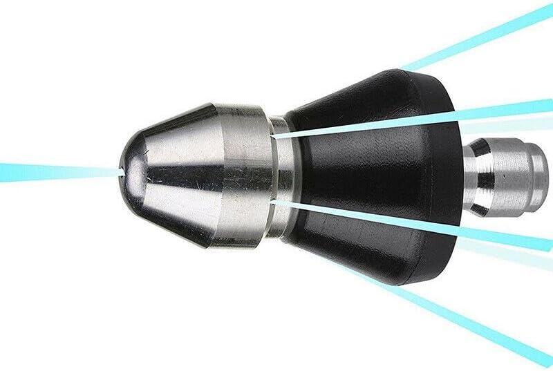 Zestaw 2 dysz spustowych do myjek ciśnieniowych, dysza spustowa ze stali nierdzewnej, szybkozłącze 1/4", 5000 PSI