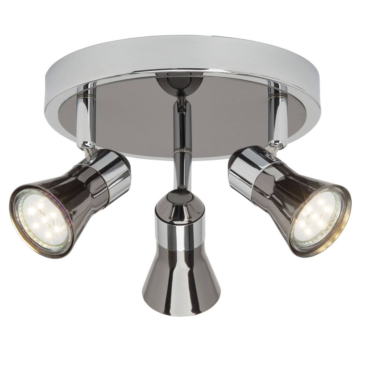 BRILLIANT Hadan lampa wisząca 3-punktowa chrom / biały-przezroczysty | 3x D45, E14, 40W, nadaje się do lamp wiszących (brak w zestawie) | Skala