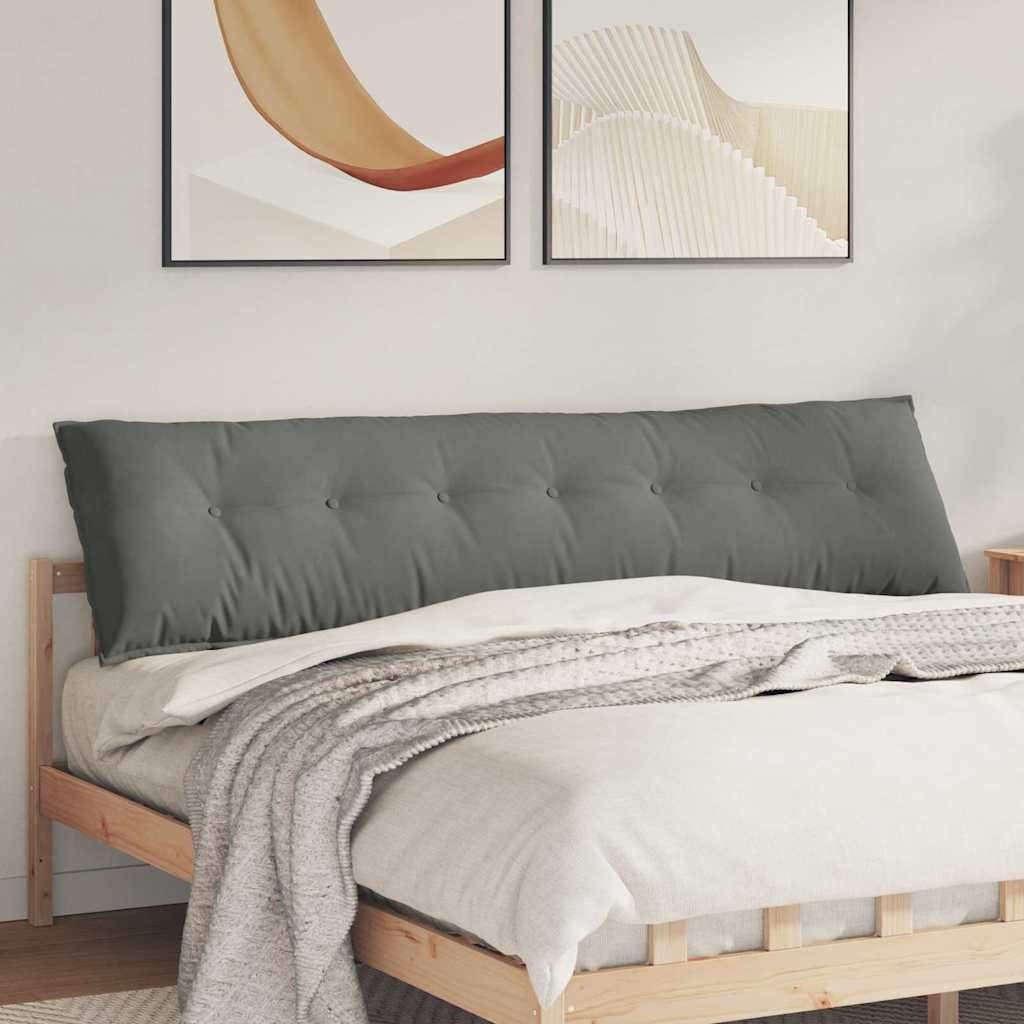 Poduszka na plecy Ciemnoszary 200 x 50 cm Tkanina mikrofibrowa vidaXL