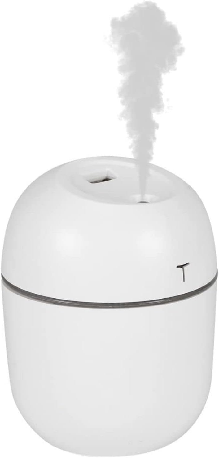 Biały nawilżacz powietrza 220 ml – zasilany przez USB mini nawilżacz powietrza do aromaterapii – chłodna mgiełka – nawilżacz powietrza do aromaterapii