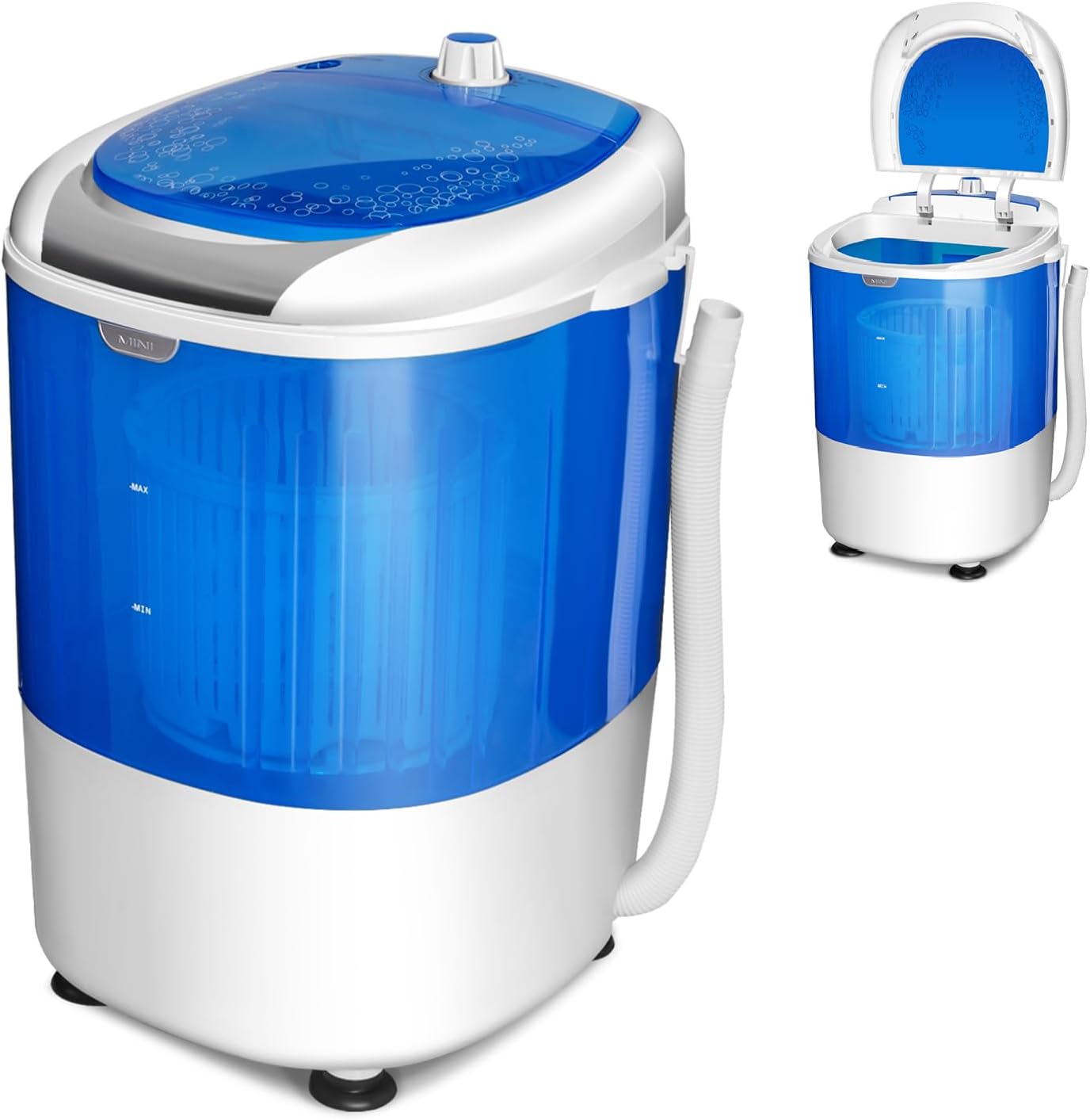 Mini pralka z wirówką, pojedynczy bęben, 2 kg, półautomatyczna, z funkcją pomiaru czasu, mini przenośna pralka