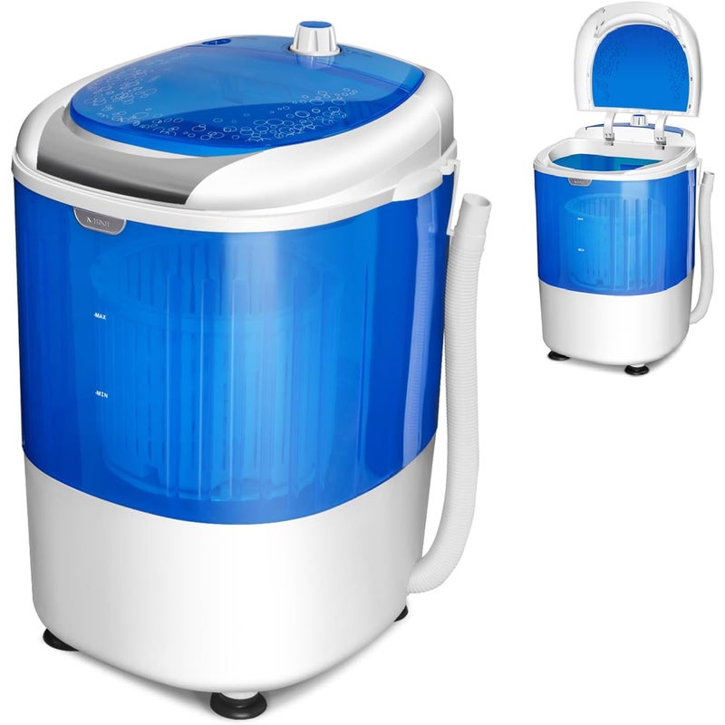Mini pralka z wirówką, pojedynczy bęben, 2 kg, półautomatyczna, z funkcją pomiaru czasu, mini przenośna pralka