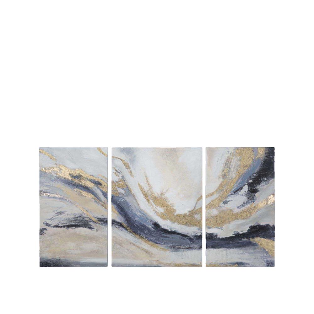 Zestaw 3 obrazów Mauro Ferretti abstrakcyjny kolorowy 150x80cm