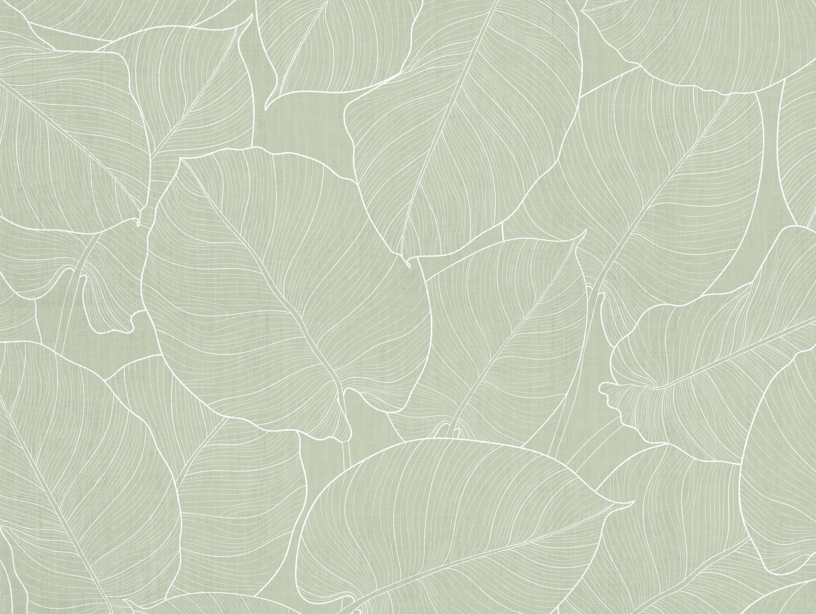 Mata winylowa Green Leaves 100x133 cm - PVC antypoślizgowy, gładki nadruk, winylowy dywanik do kuchni lub salonu, zmywalny