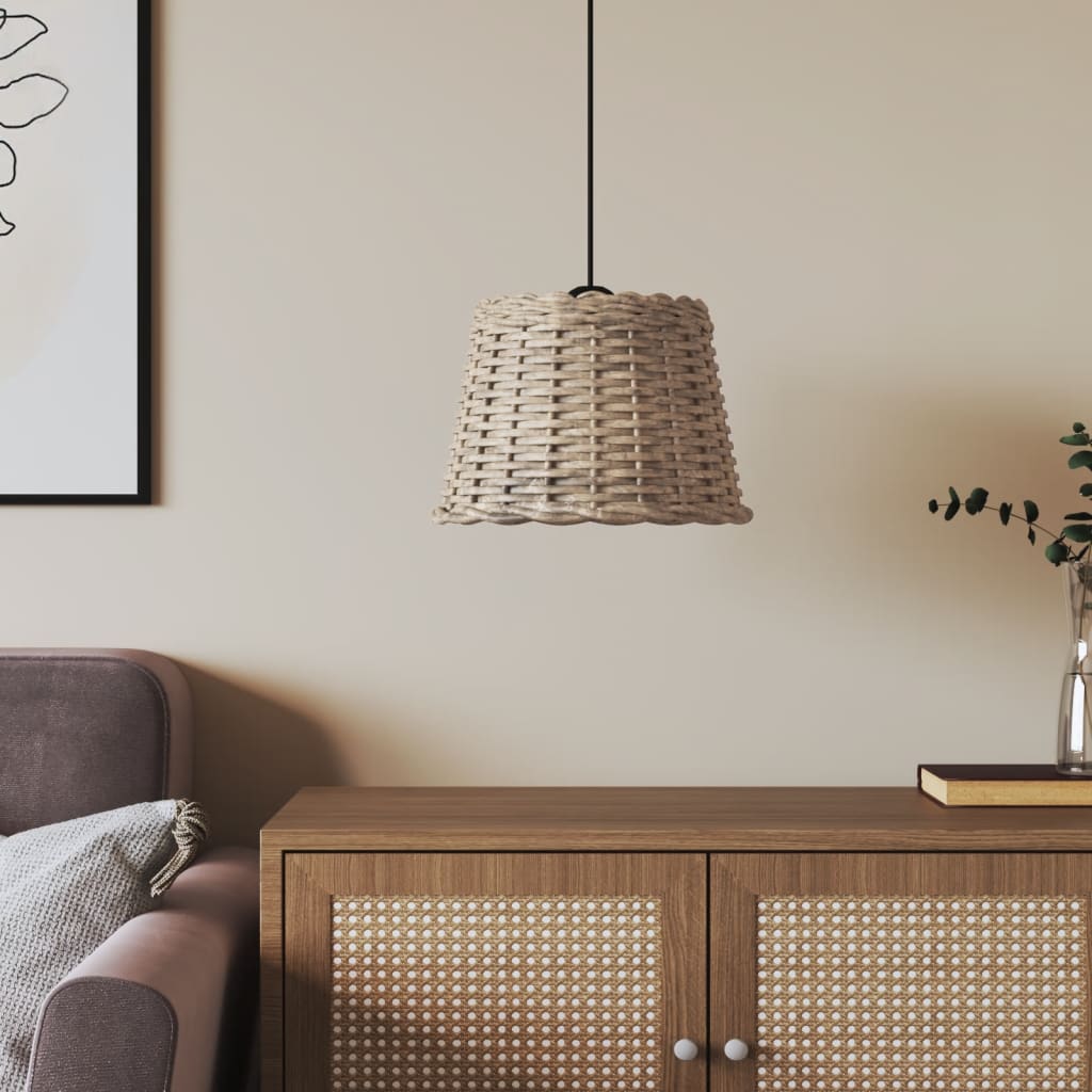 vidaXL Klosz lampy wiszącej, brązowy, Ø30x20 cm, wiklina