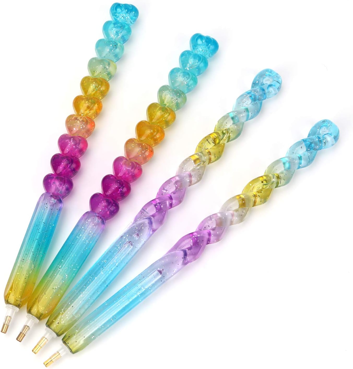 4 sztuki DIY długopisu do malowania diamentami, długopis 5D Diamond Art Painting Drill Pen do cyrkonii do paznokci, kryształków, dekoracji DIY