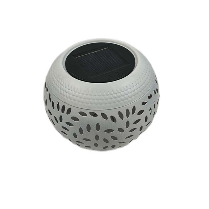 Zewnętrzne lampy solarne do dekoracji patio: zestaw 2 wodoodpornych lamp solarnych zewnętrznych, ażurowe lampy solarne, czysta biel