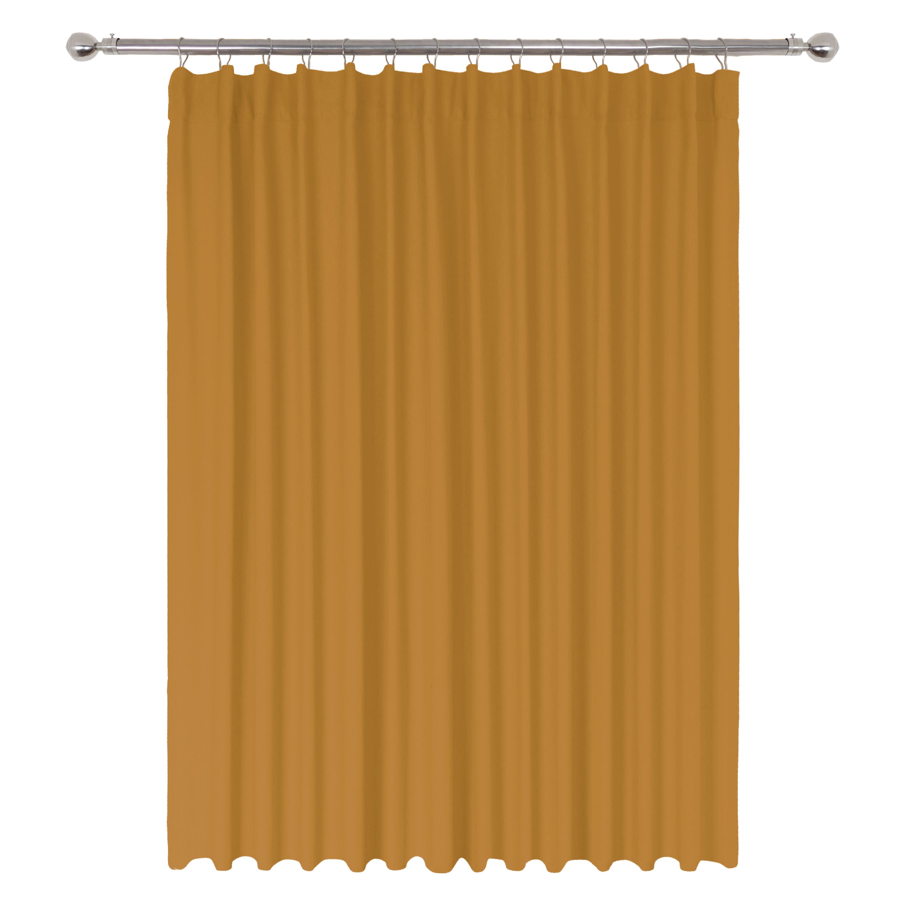 Zasłona zaciemniająca KALPE - szer. 200 x wys. 280 cm - Bawełna - Żółta