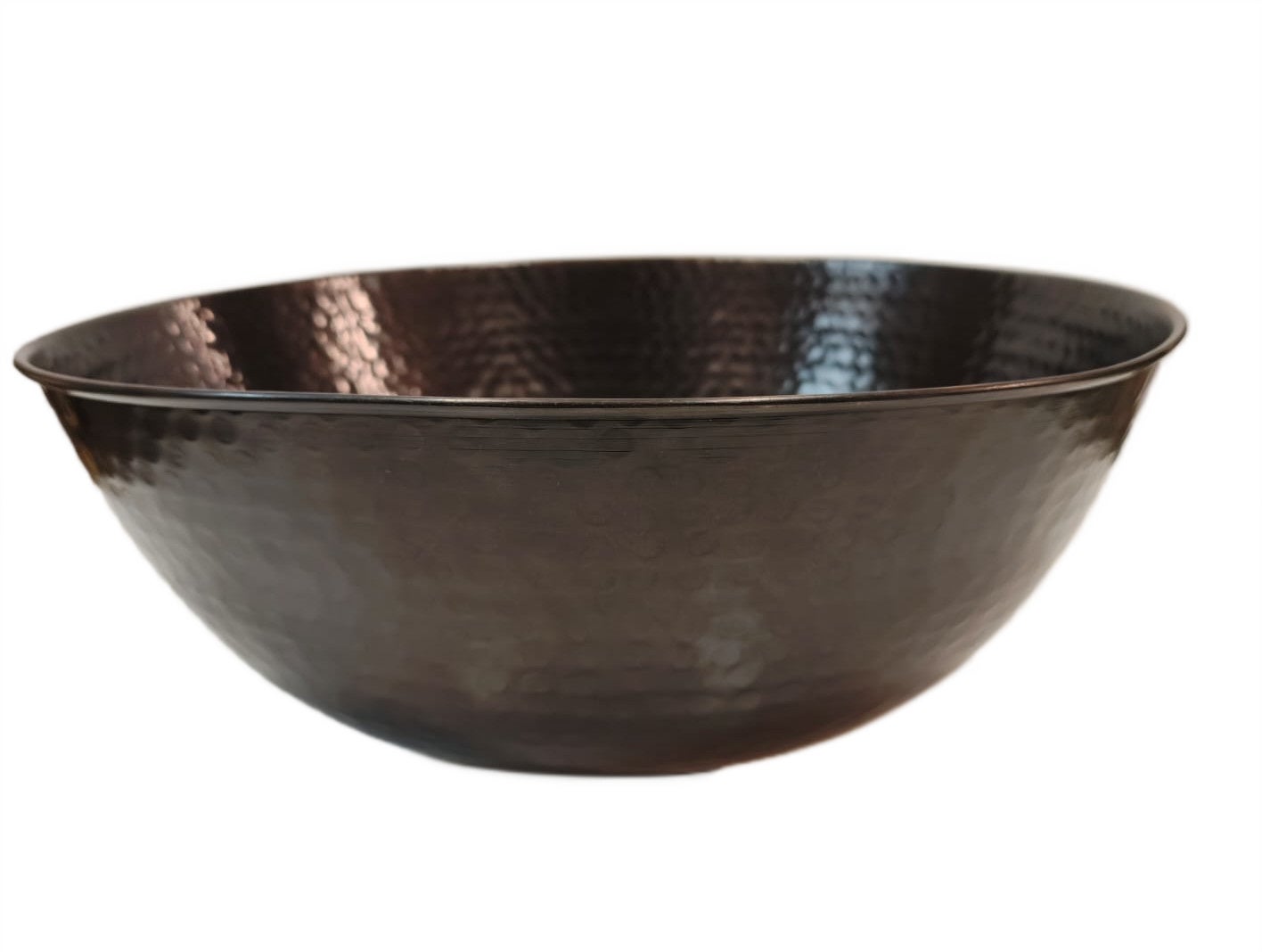 Umywalka miedziana 40x16 cm, ręcznie kuta, dark antique, materiał miedz