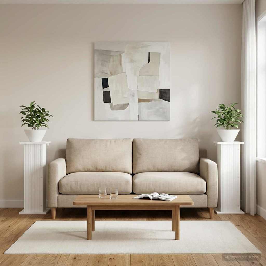 Stojak na rośliny 2 pcs Biały 30,5 x 30 x 80,5 cm vidaXL