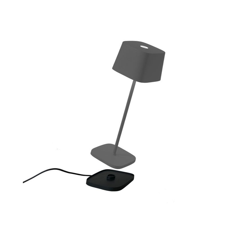Lampa stołowa LED Zafferano Ofelia Pro Dark Grey z możliwością ładowania i ściemniania - 2200-2700-3000 K - maksymalna moc 9 godz