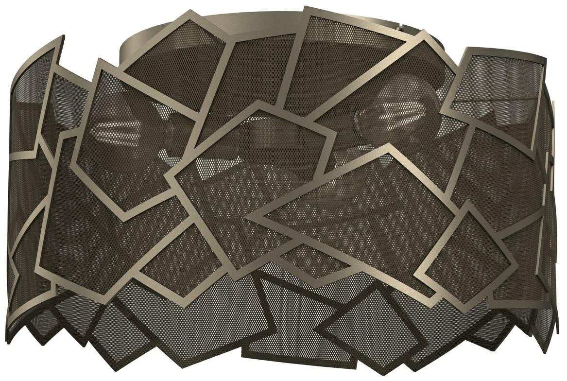 Lampa wisząca Camo tytanowe złoto 3xE27x15W metal wym:26,5x49,5x49,5cm IP20 Luminex