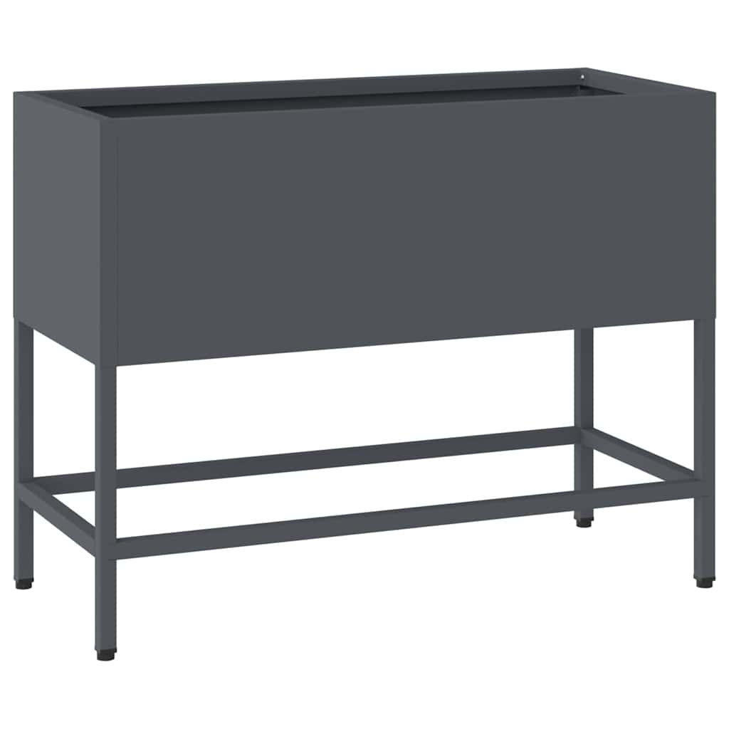 Podwyższona doniczka ogrodowa Antracyt 60 x 26 x 45 cm Stal