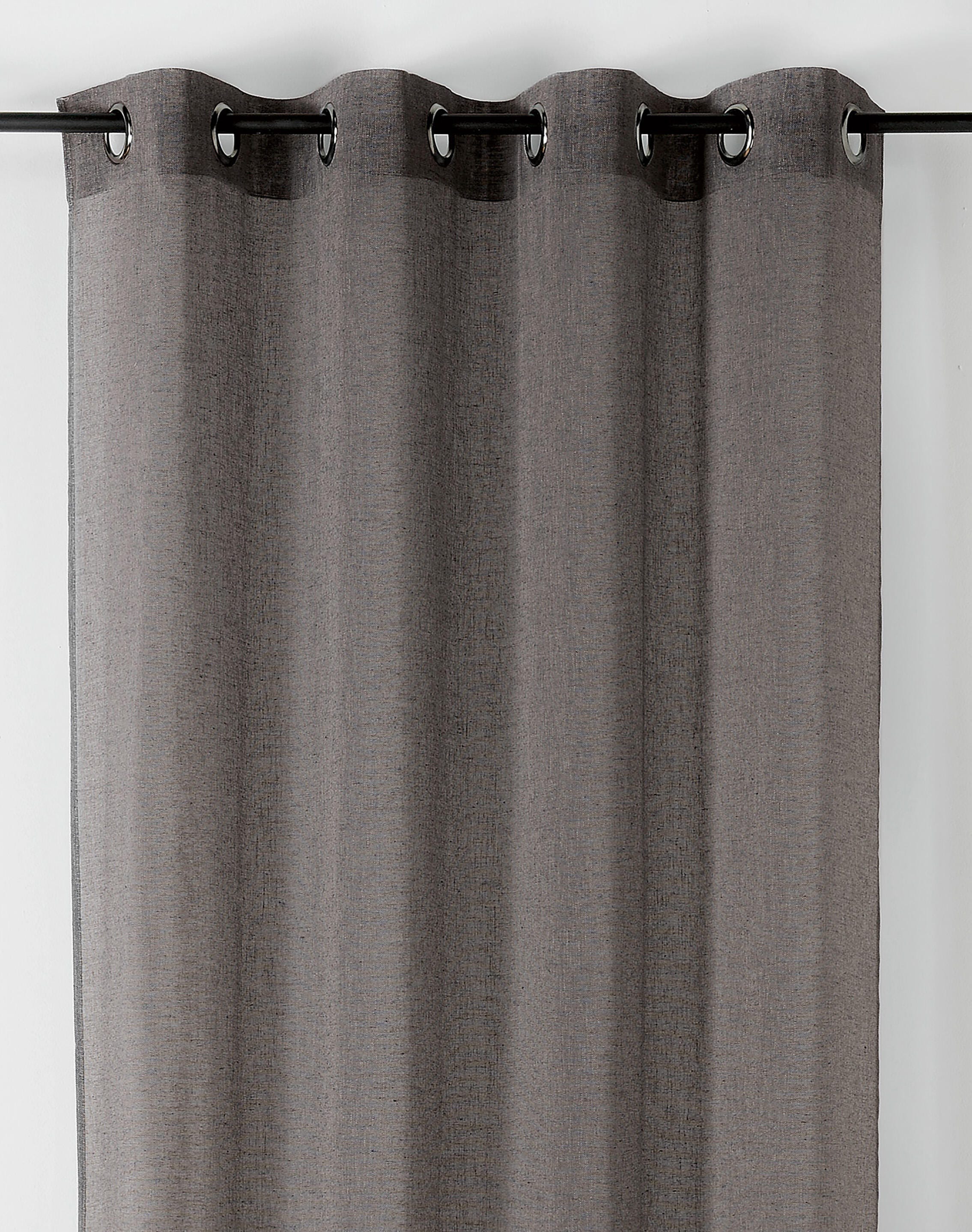 Półprzezroczysta firana, bawełniany Chambray, niebieska, wys. 240 x szer. 145 cm