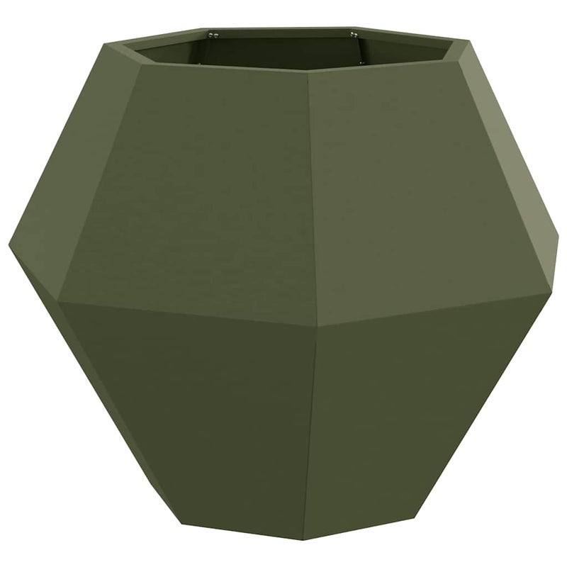 Donica Zielony oliwkowy 75 x 75 x 60 cm Stal