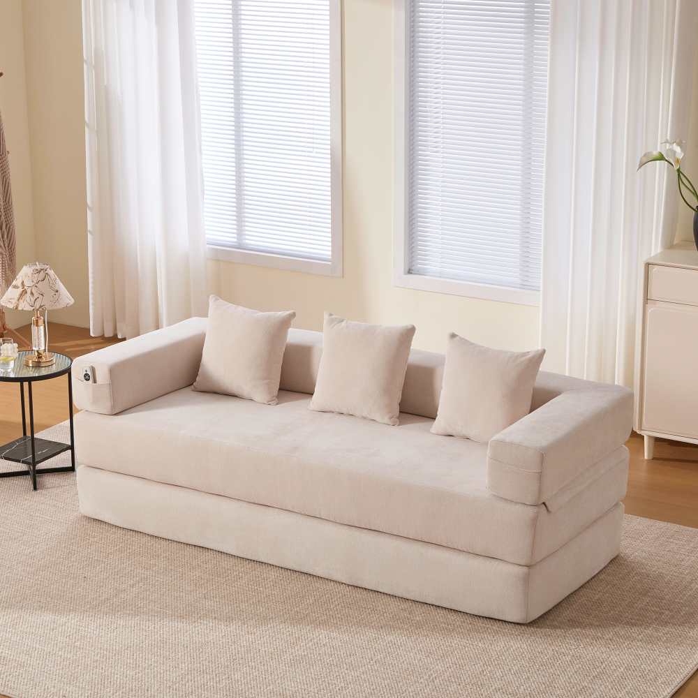 Modułowa sofa Chenille – superweich, na ramiączkach, ze Stauraum, rutschfest i flexibel Combinierbar