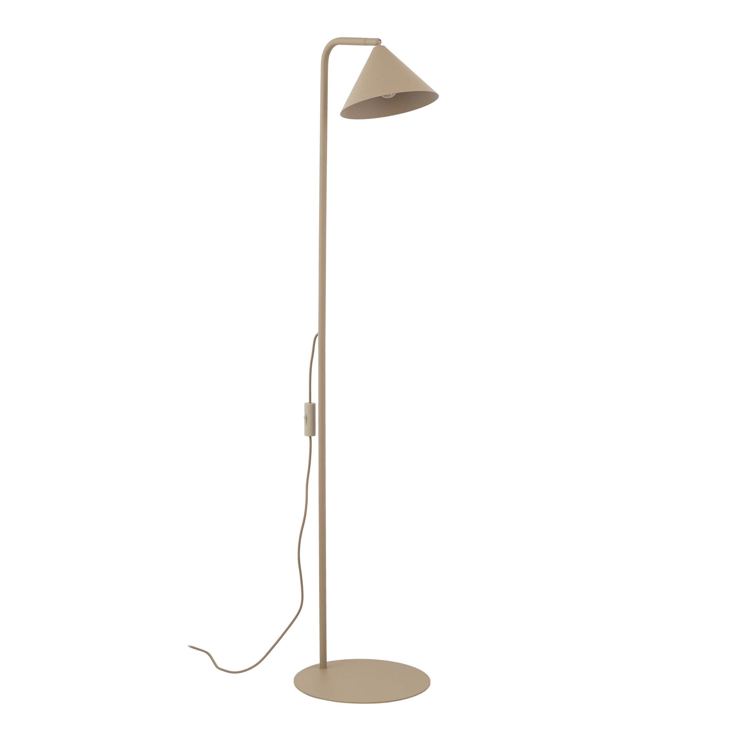 Lampa Stojąca Beżowa Stożek Metalowy Tk Lighting Cono E14 Sabia