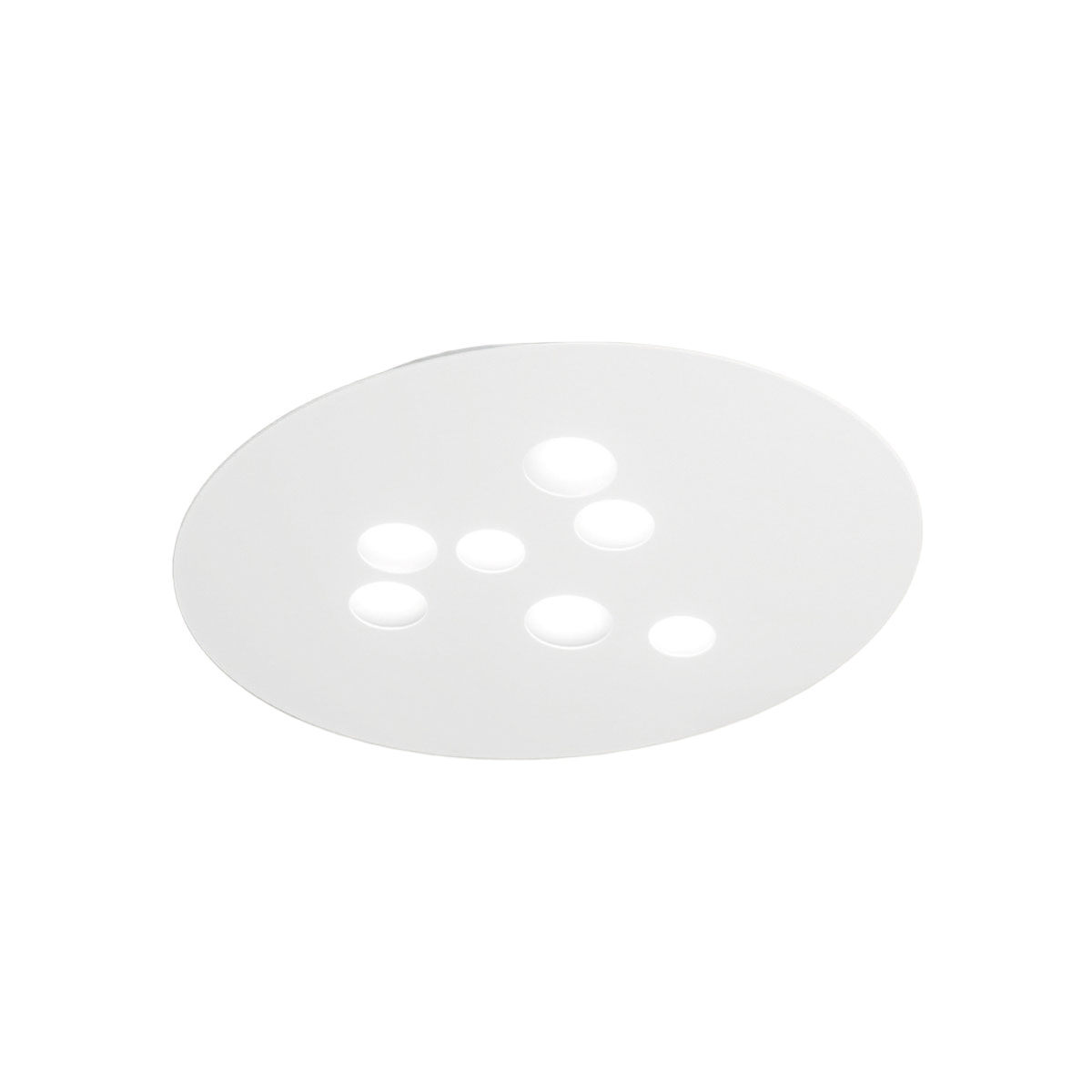 Lampa sufitowa LUNA P/G 7xGX53 Max 7x8W, biała, z metalową konstrukcją i aluminiowym dyfuzorem - Gea Luce - Oświetlenie wnętrz