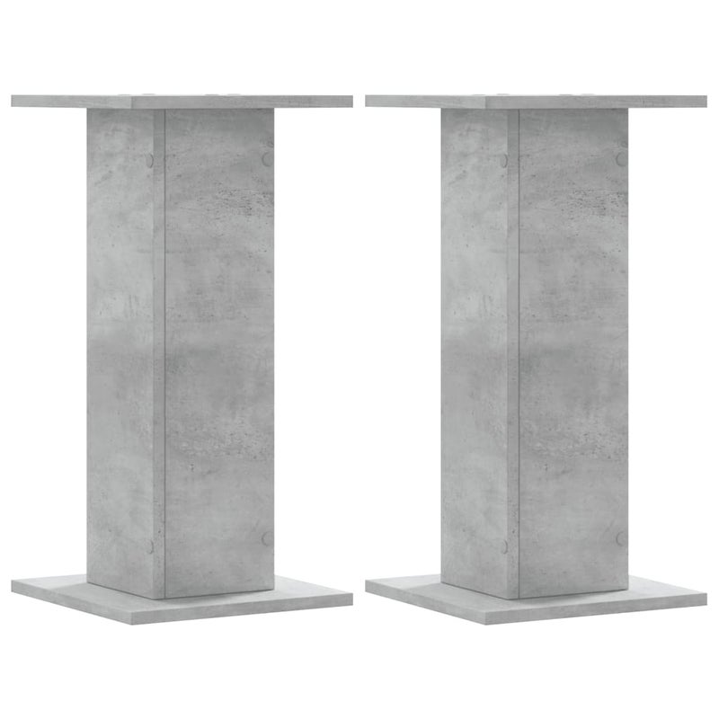 2x Stojak na Rośliny 60 cm Szarość Betonu 30x30x60 cm