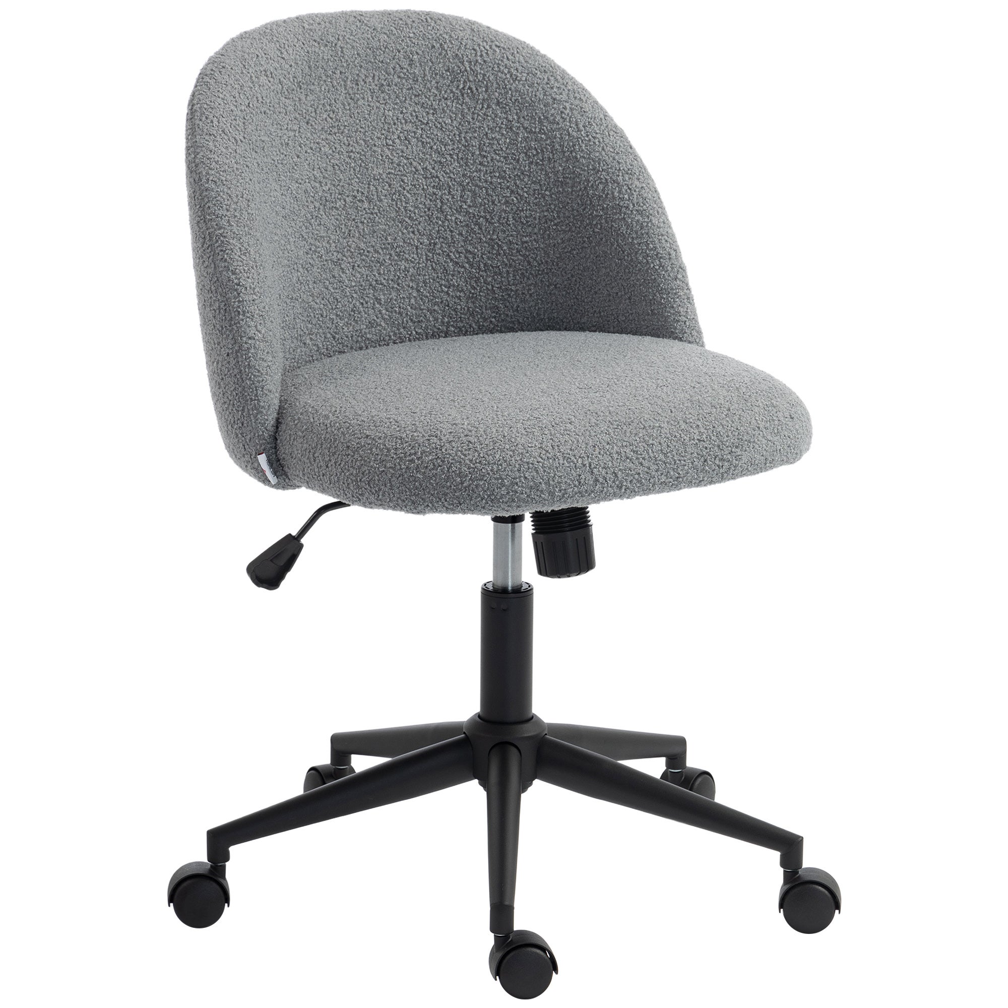 Ergonomiczny fotel biurowy z regulowanymi kółkami w kolorze szarym