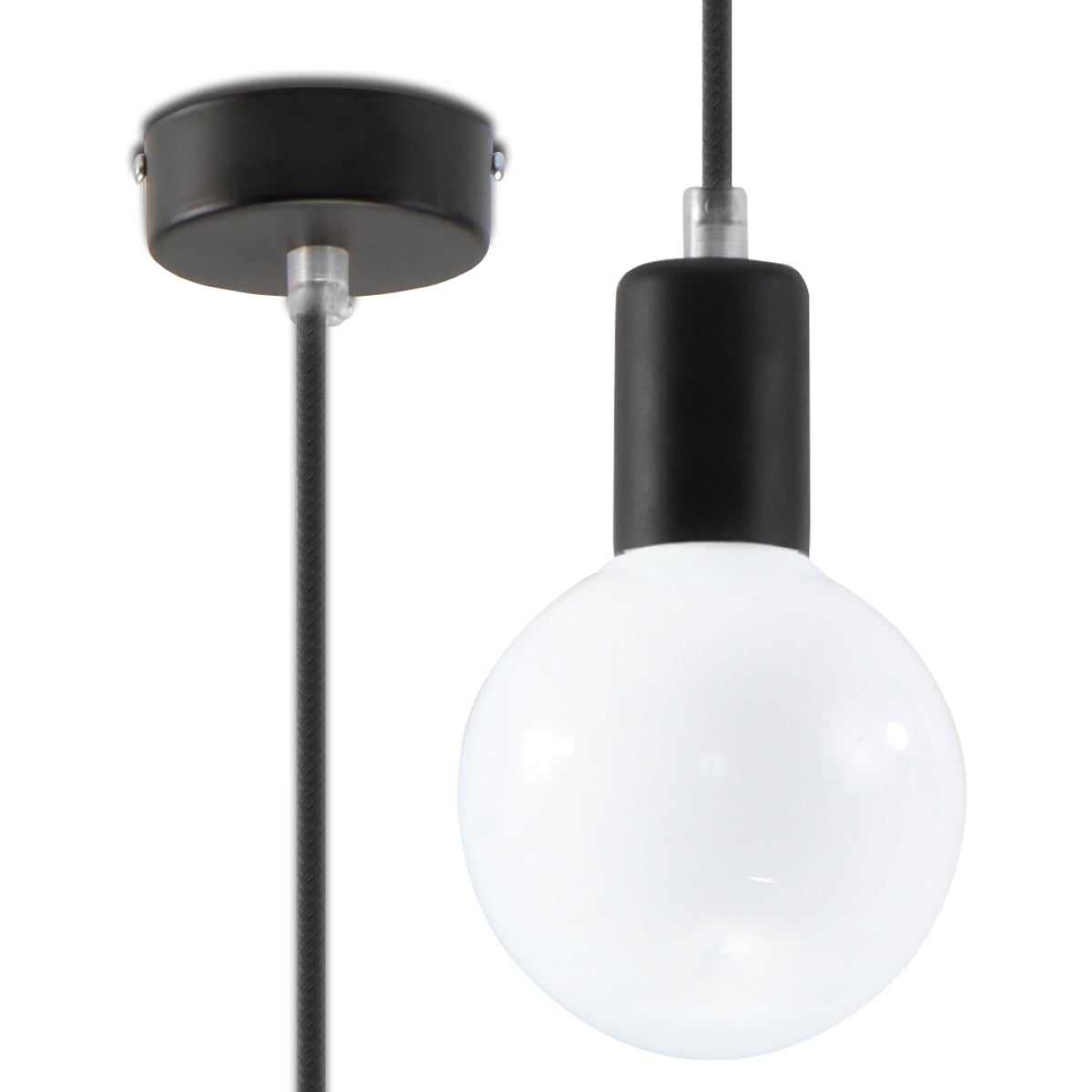 Lampa wisząca NIKOLO czarna 1xE27x60W metal wym:100x8x8cm IP20 Pure Lume