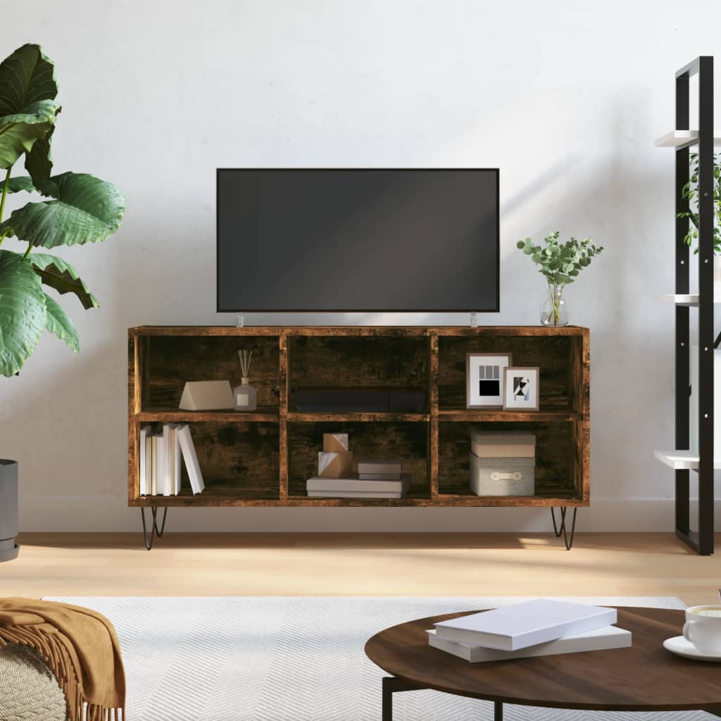vidaXL Szafka telewizor, przydymiony dąb, 103,5x30x50 cm