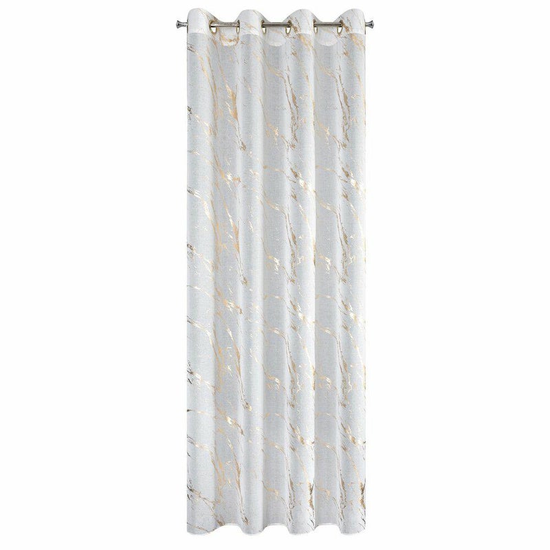 Firana MOLLY1 EUROFIRANY 140x250 cm biała/złota przelotka 1szt.