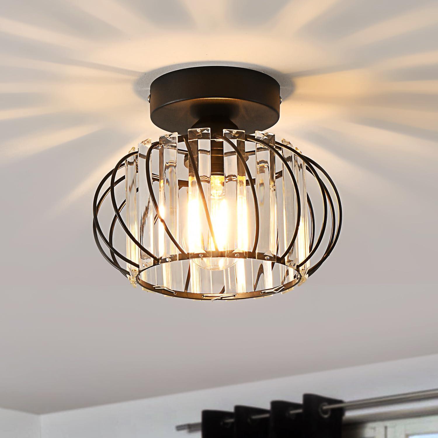 Lampy sufitowe do salonów, czarne żyrandole, nowoczesne lampy sufitowe wpuszczane, lampy sufitowe, kryształowe kinkiety do sypialni, kinkiety