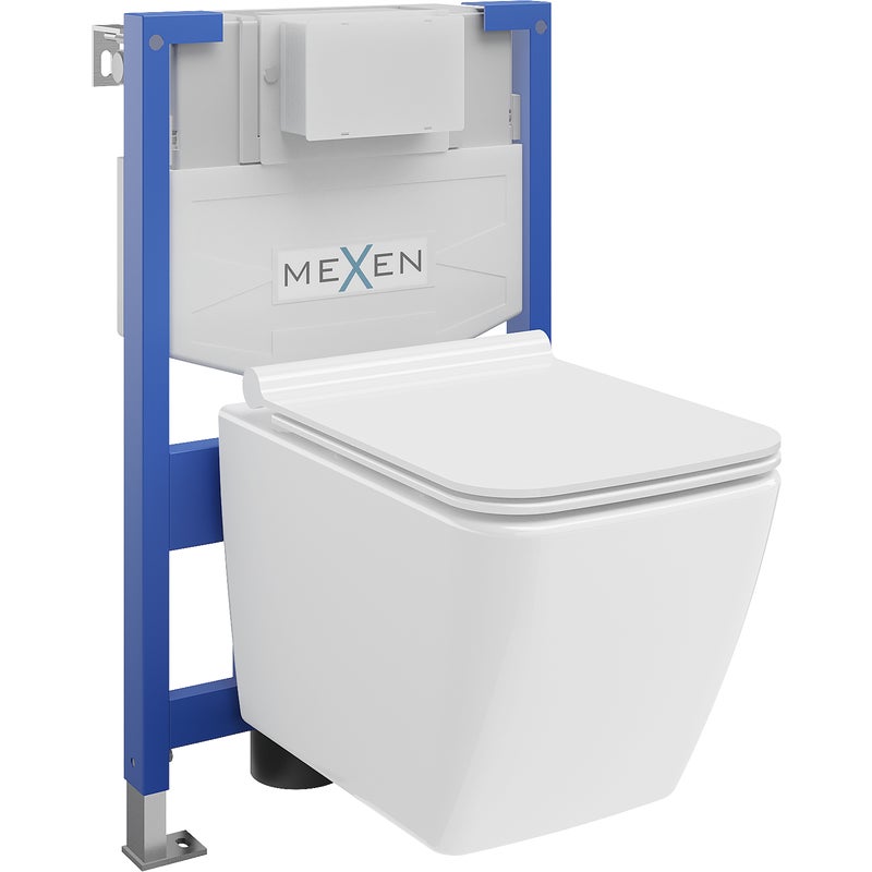 Mexen zestaw podtynkowy WC stelaż Fenix XS-F z miską WC Vega i deską wolnoopadającą, biały połysk - 68030654000