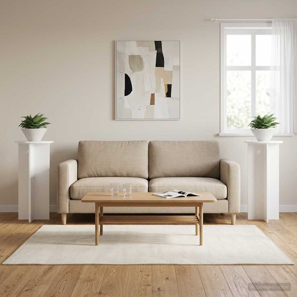 Stojak na rośliny 2 pcs Biały Ø40 x 80 cm Drewno inżynieryjne vidaXL