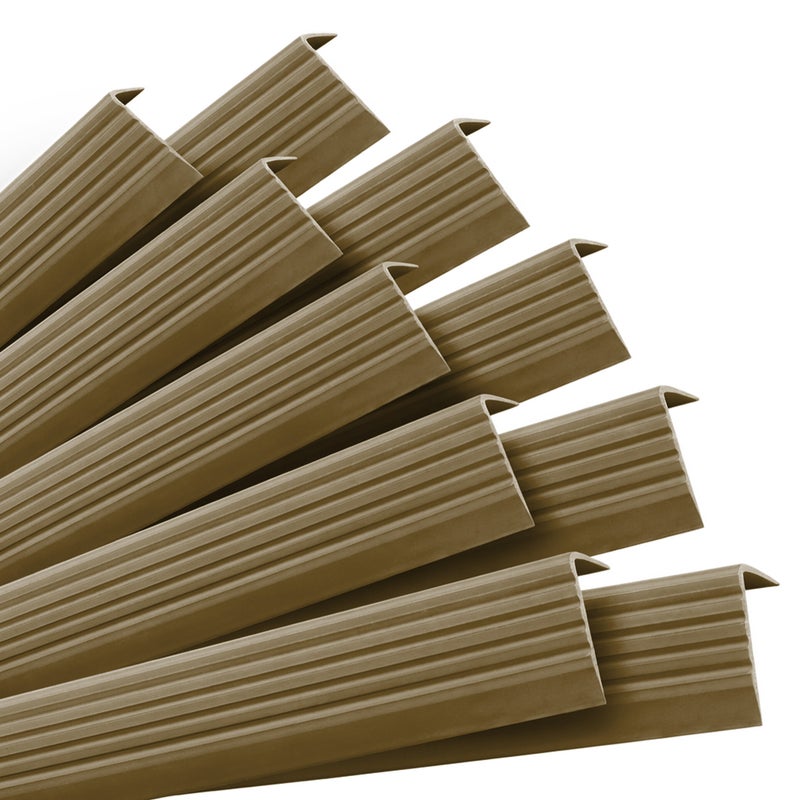10x Profil schodowy PVC 40x25 mm - samoprzylepny, antypoślizgowy, 100 cm, mosiądz