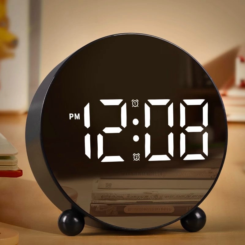 Budzik, minimalistyczny zegar cyfrowy, zegar LED, zegar nocny, zegar mierzący temperaturę.