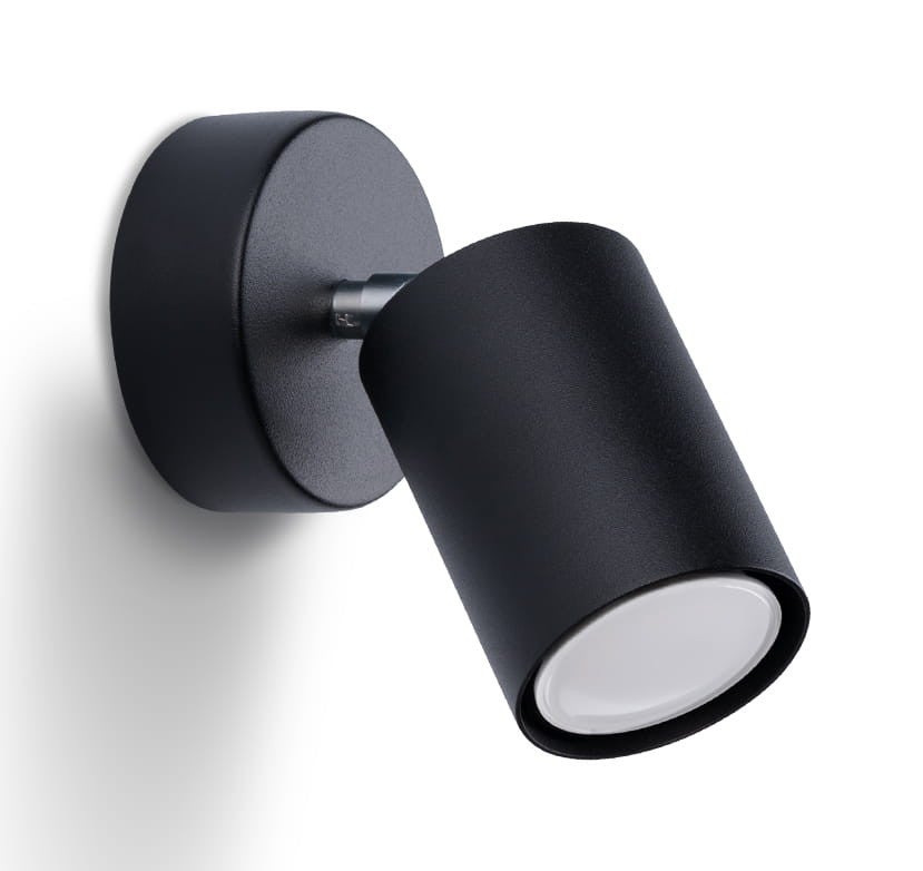 Applique Acier Noir GU10 1 Lemmi