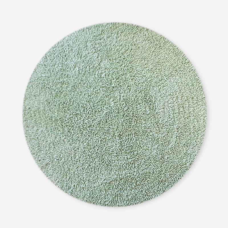 Dywan okrągły dziecięcy bawełniany Spring Green Ø90 cm | Dywanik rzemieślniczy zielony miętowy