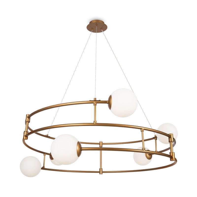 Lampa wisząca okrągła, białe kule Balance Maytoni MOD317PL-06G