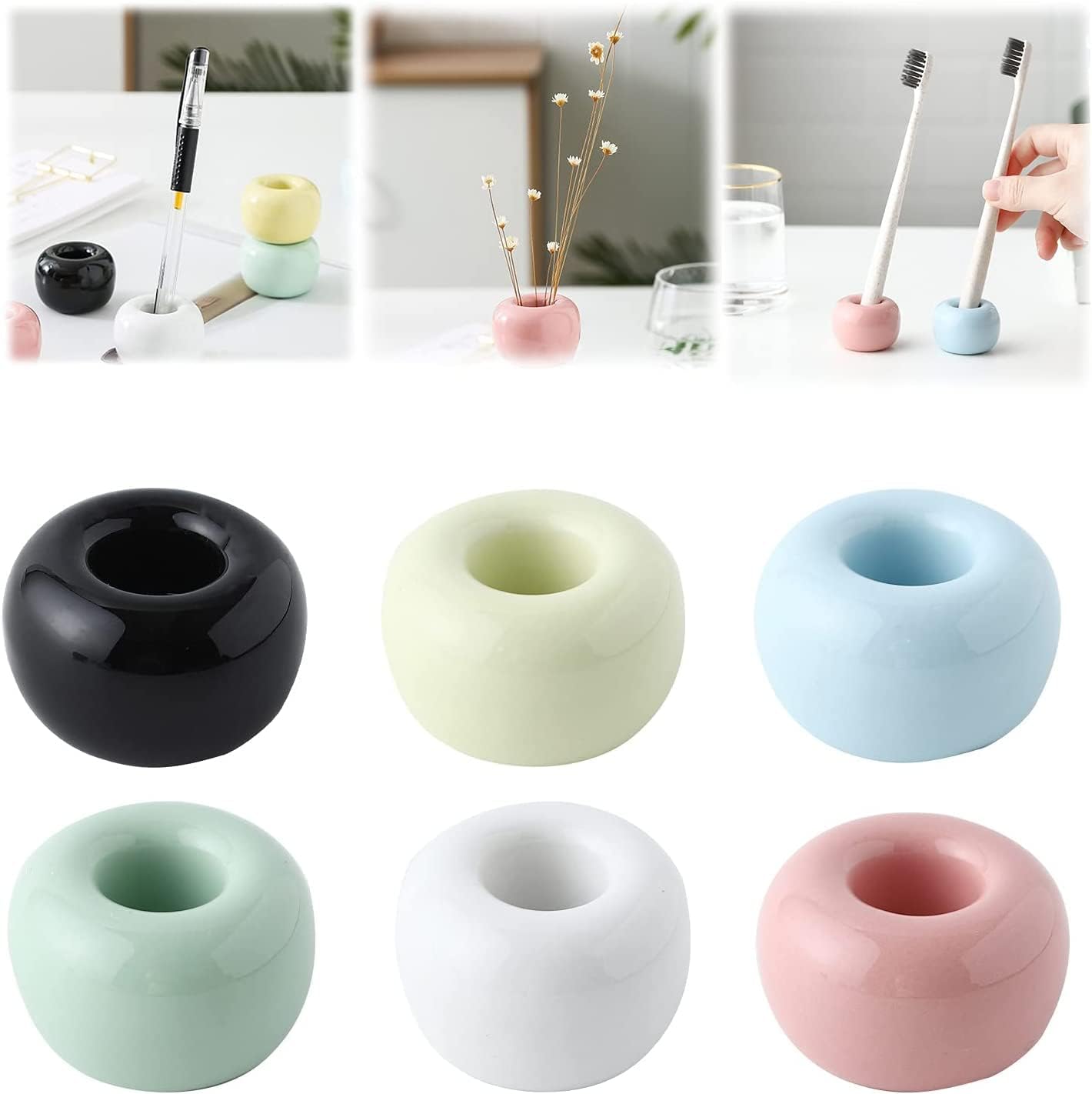 częściowa ceramiczna podstawka na szczoteczkę do zębów Mini ceramiczny uchwyt na szczoteczkę zębów Ceramiczny uchwyt długopis Uchwyt pędzel makijażu