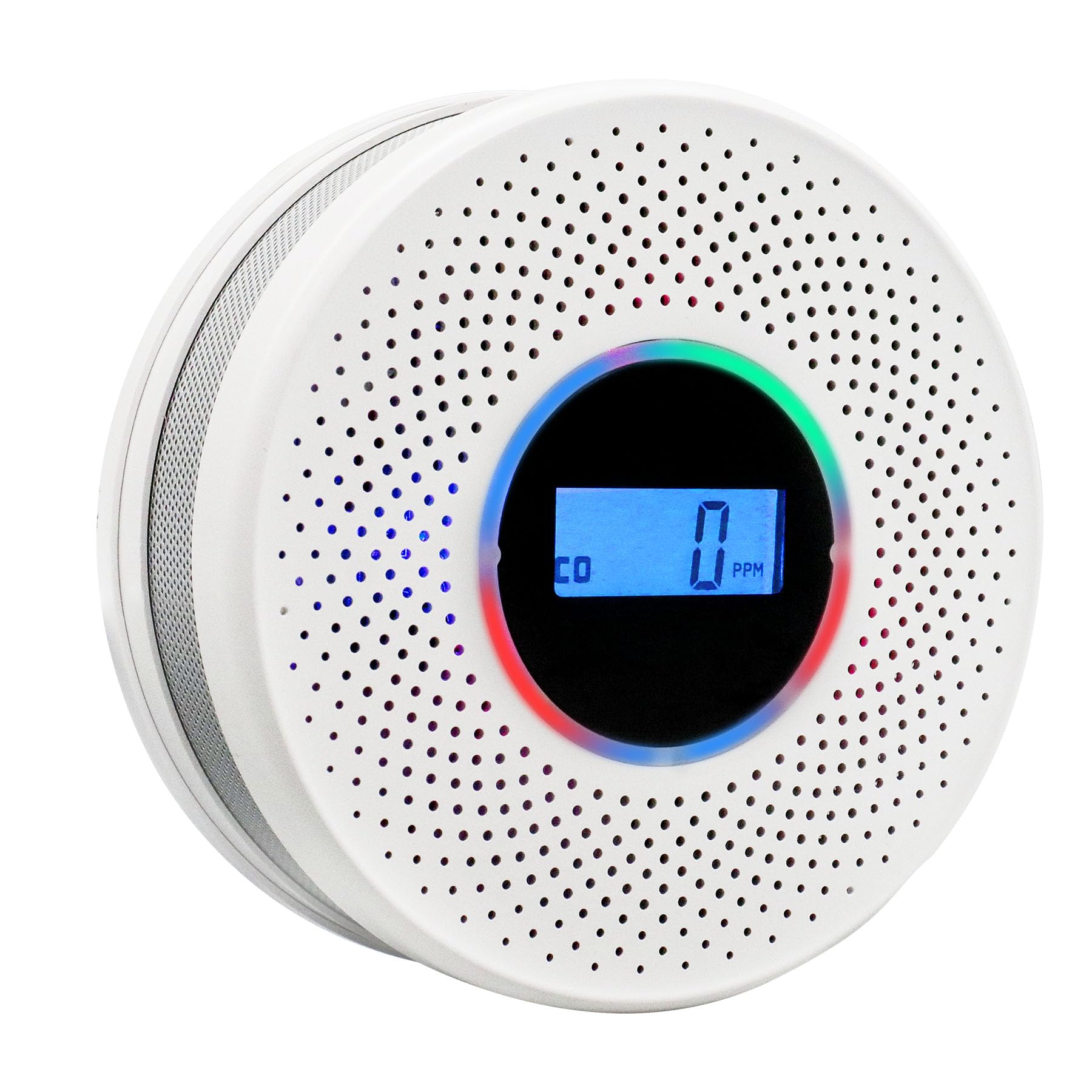 Czujnik 2 w 1 dymu i tlenku węgla z wyświetlaczem LCD, alarm dźwiękowy, czujniki o wysokiej precyzji, niskie zużycie, bezpieczeństwo domu
