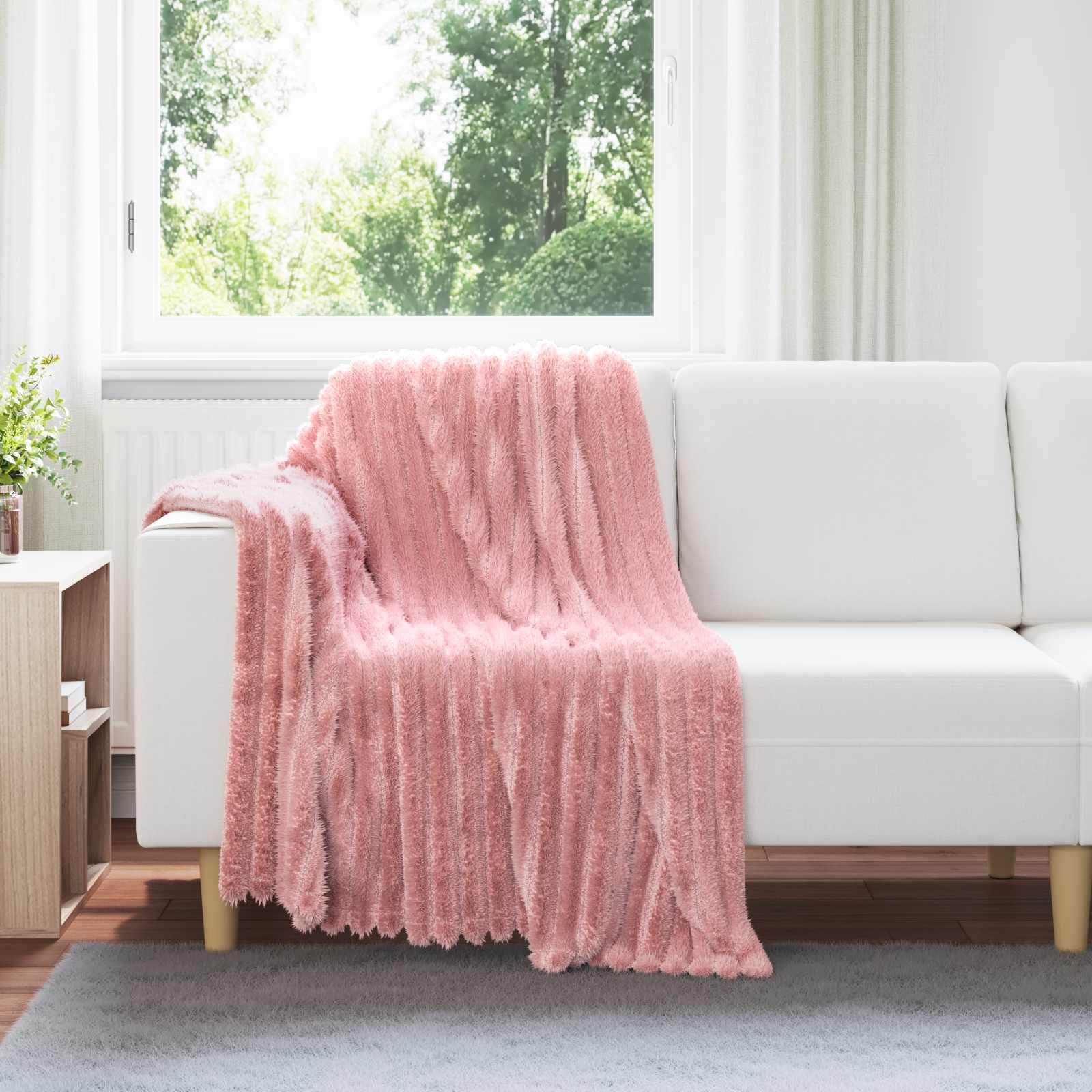 Koce narzutowe 6 pcs Różowy 150 x 130 cm Polar vidaXL