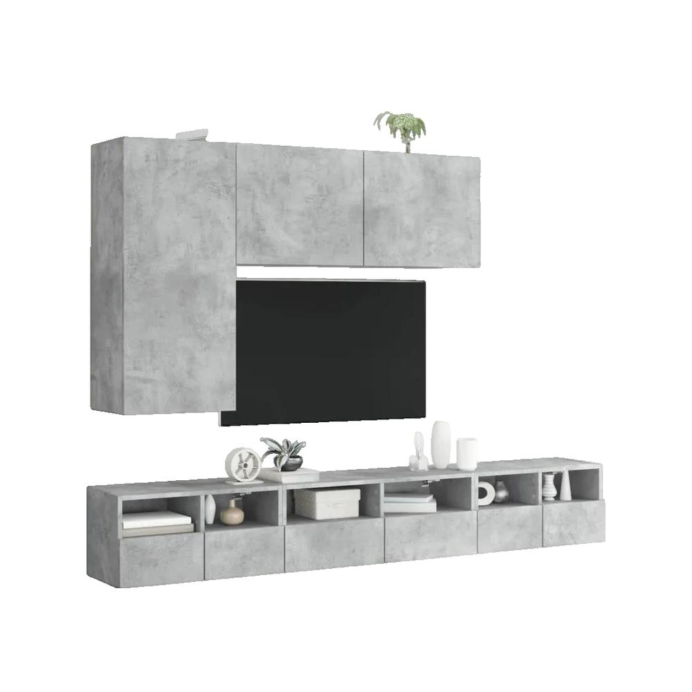 Szafka TV wisząca vidaXL z drewna inżynieryjnego betonowy szary 60x30x30 cm