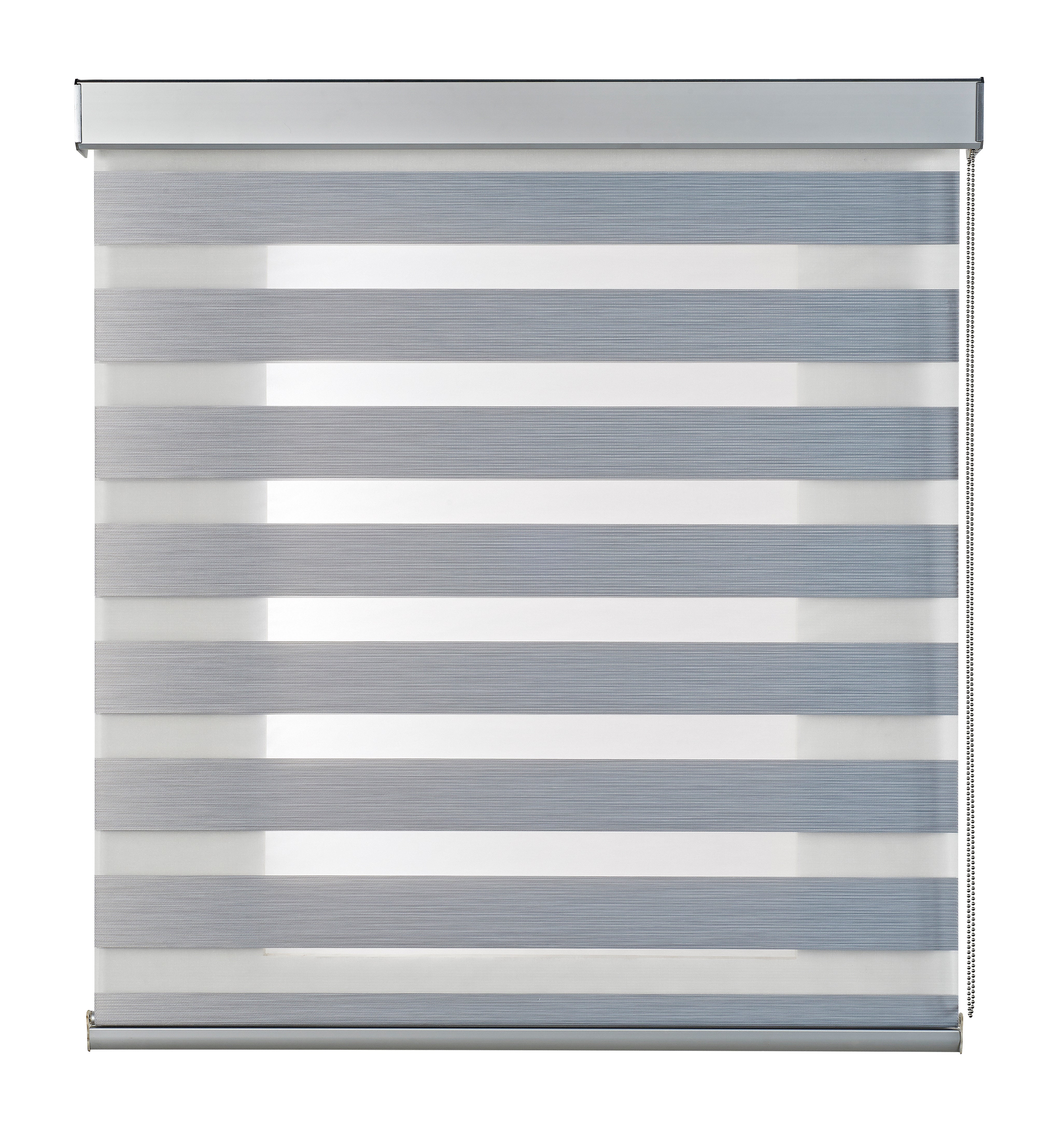 Roleta dzień i noc, roleta zwijana z najwyższej jakości wykończeniem aluminiowym, szary 160 x 250 cm