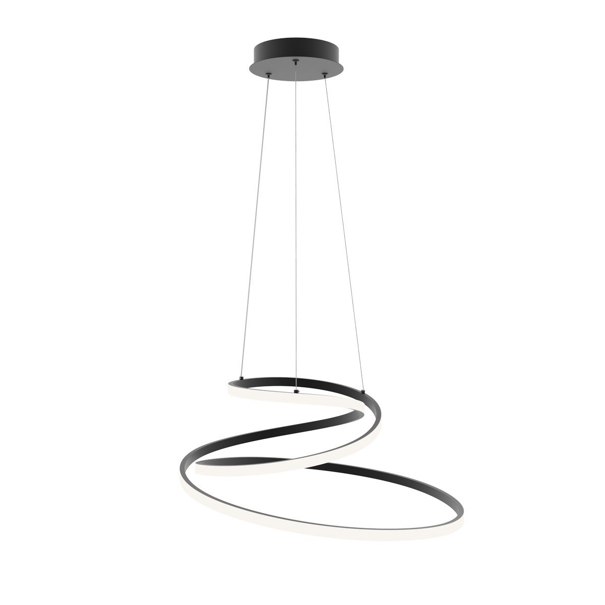 Lampa wisząca LORILA LED 60W Odcienie bieli 3300lm czarna wym: 150 x 60 x 60 cm Italux