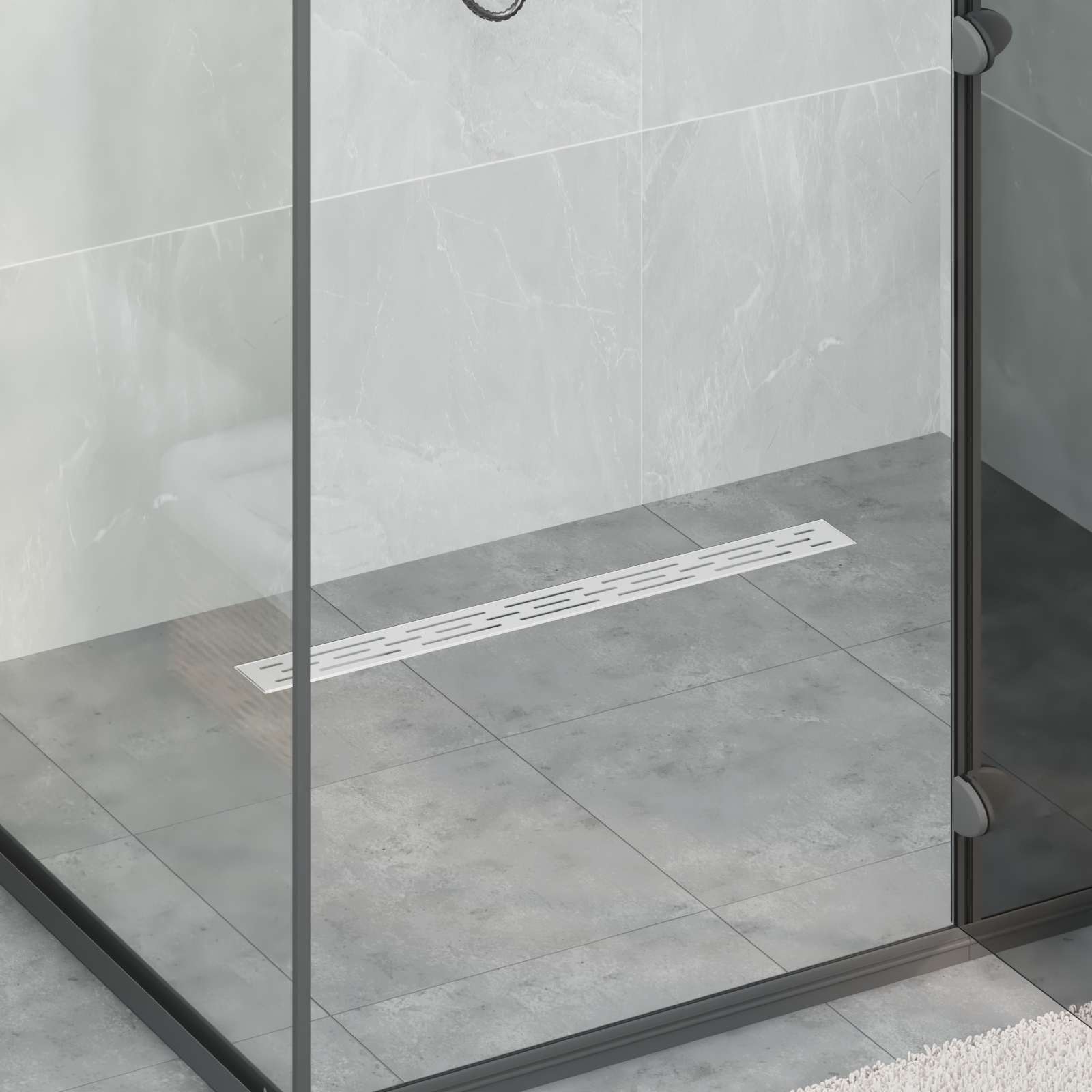 Odwodnienie prysznicowe z designem linii Srebrny 70 cm vidaXL
