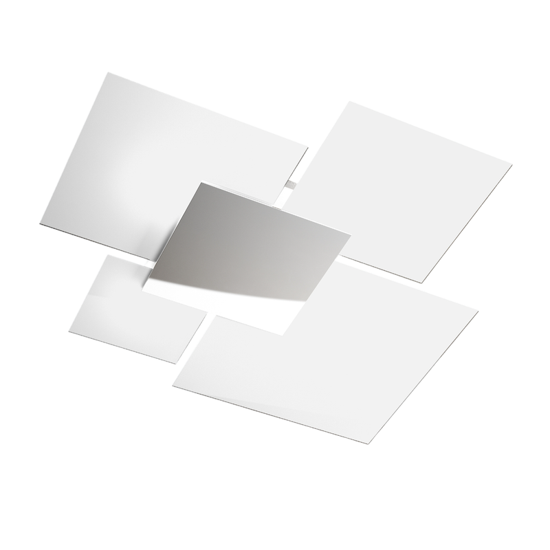 Nowoczesna lampa sufitowa 1088/90-BI Białe szkło 4xE27
