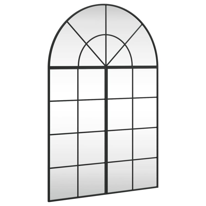 Lustro Ścienne Łukowe z Ramą 80x120 cm Czarne do Sypialni