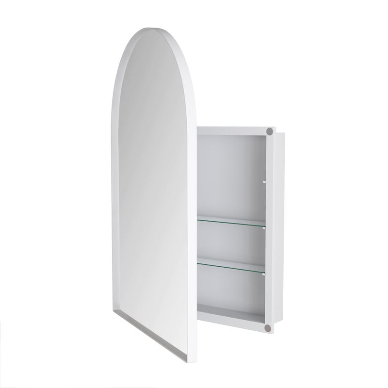 Szafa z lustrem 91x61cm Lustro z szufladami do łazienki, salonu i sypialni łukowate eleganckie Czarne