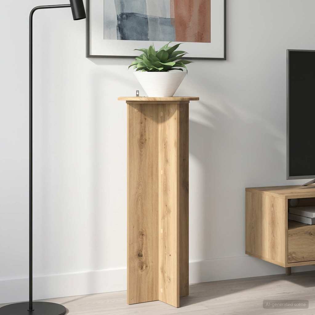 Stojak na rośliny 2 pcs Dąb artisan Ø40 x 100 cm vidaXL