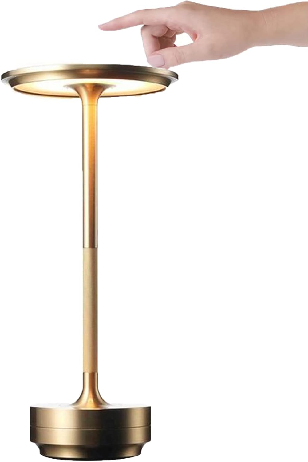 Bezprzewodowa metalowa lampa stołowa – akumulatorowa, sterowana dotykowo, wodoodporna, dekoracyjna lampa LED do restauracji i barów, bateria 5000 mAh
