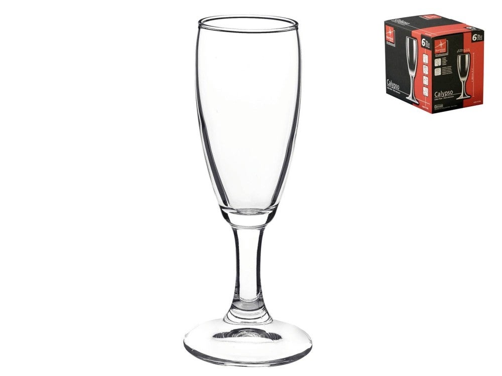 Taca 6 Szklanek Calypso Fluttino Transparent Bormioli Rocco